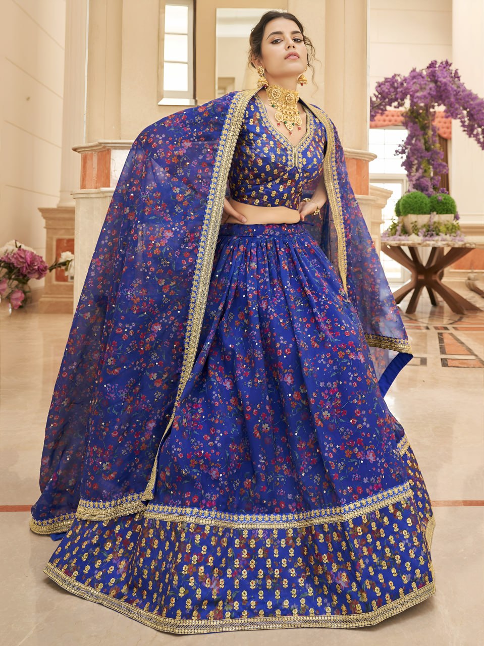 Premium OrganzaEmbroidery Lehenga Choli