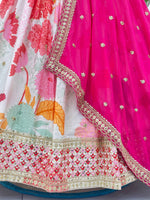 Pink Color Designer Chinon Silk Lehenga Choli