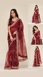 Buy Red Color Fashion Sarees Online - Joshindia