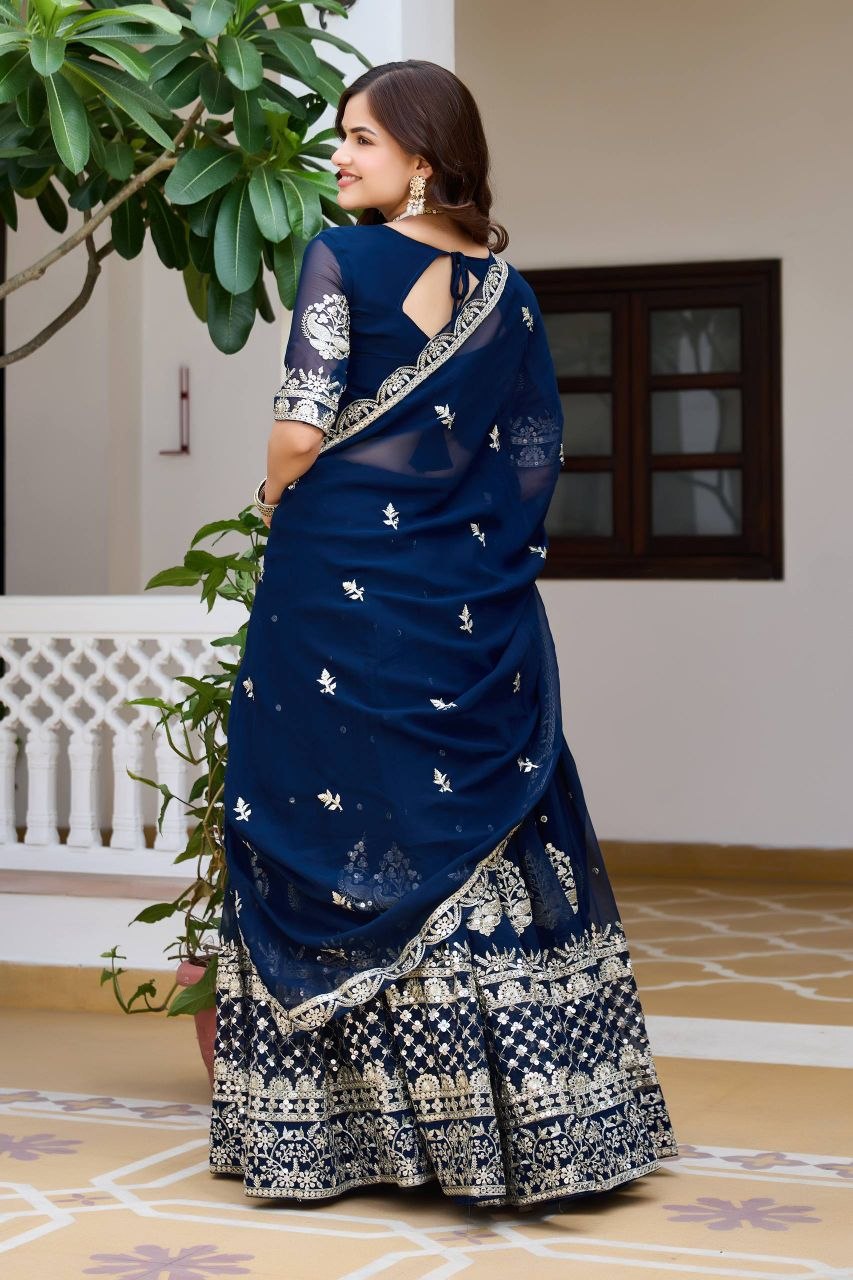 Heavy Fox Georgette Designer Lehenga Choli