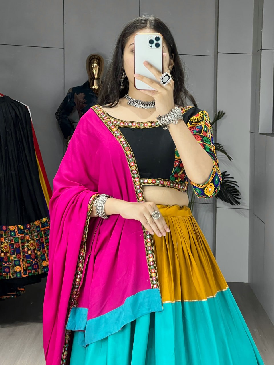 Traditional Rayon Cotton Lehenga Choli