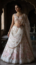 Buy Premium Tabby Silk Lehenga Choli with Pearl Embroidery