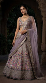Luxury Japan Satin Silk Lehenga Choli with Embroidery