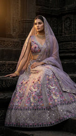 Luxury Japan Satin Silk Lehenga Choli with Embroidery