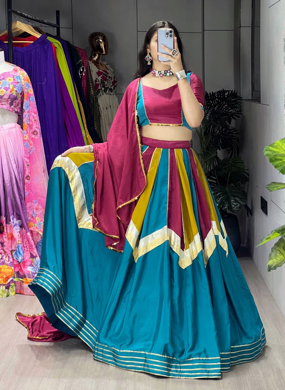 Designer Chinon Traditional Lehenga Choli Set