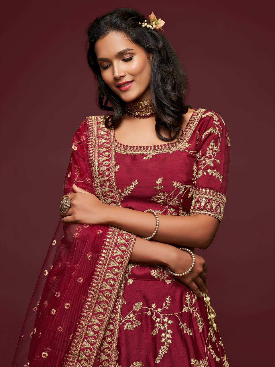 Buy Designer Art Silk Embroidery Lehenga Choli