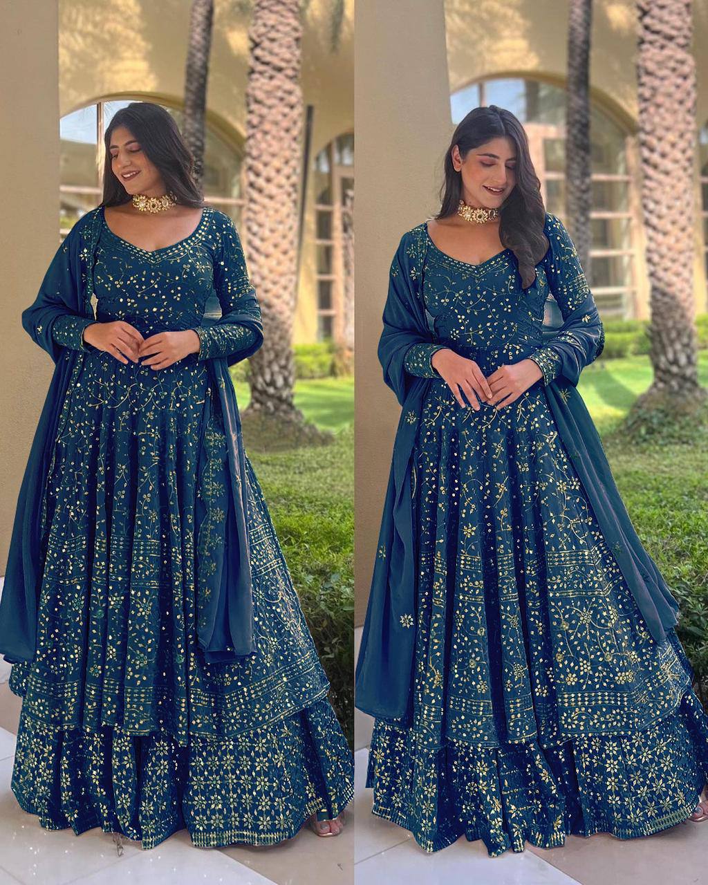 Buy Trendy Blue Lehenga Choli Online in India - Joshindia