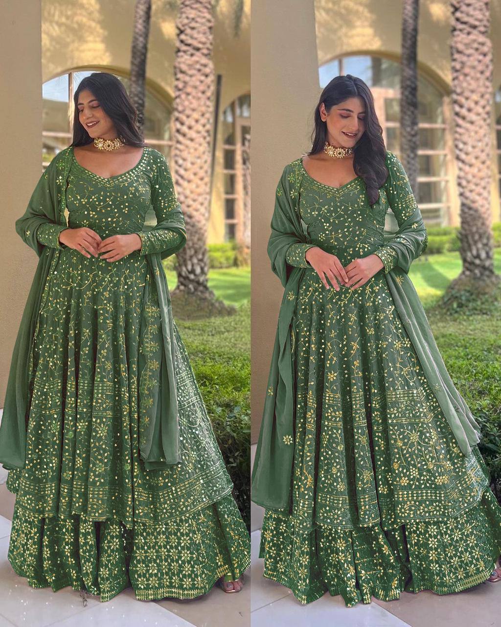 Buy Trendy Green Lehenga Choli Online in India - Joshindia