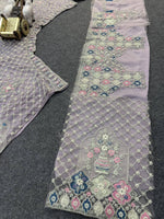 Premium Light Purple Soft Net Embroidered Lehenga Choli