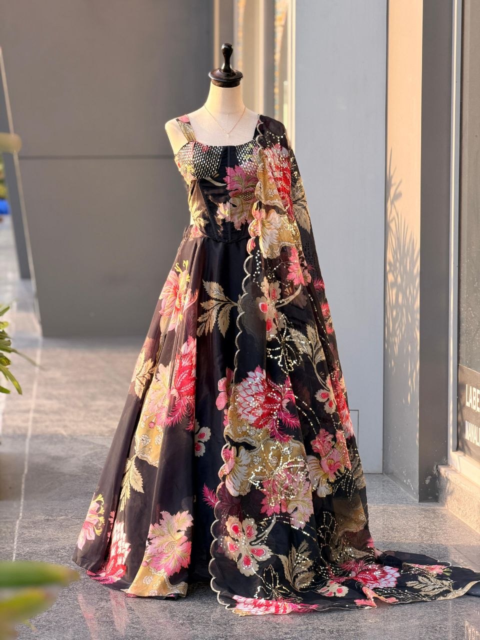 Pure Organza Digital Printed Lehenga Choli