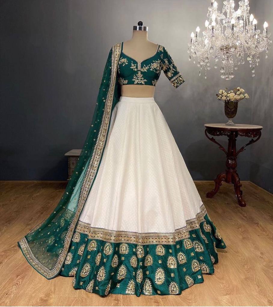 Buy Latest Green Color Lehenga Choli Online at Best Price - Joshindia