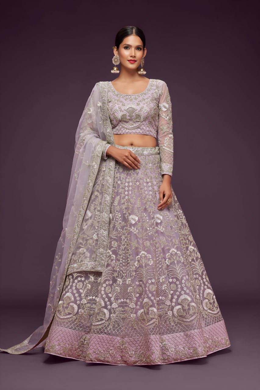 Designer Heavy Embroidered Soft Net Lehenga Choli