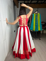Traditional Red & White Navratri Lehenga Choli