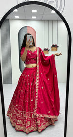 Heavy Designer Crepe SilkEmbroidery Lehenga Choli