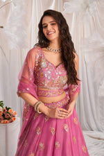 Beautiful Pink Embroidered Fandy Lehenga Choli