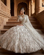 Luxurious White Coding Sequins Stone Lehenga Choli