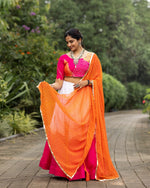 Designer Pure Rayon Cotton Gota Patti Lehenga Choli