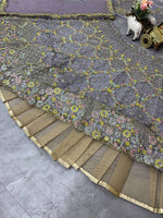 Elegant Lavender Sequins Embroidered Lehenga Choli