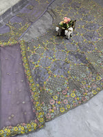 Elegant Lavender Sequins Embroidered Lehenga Choli