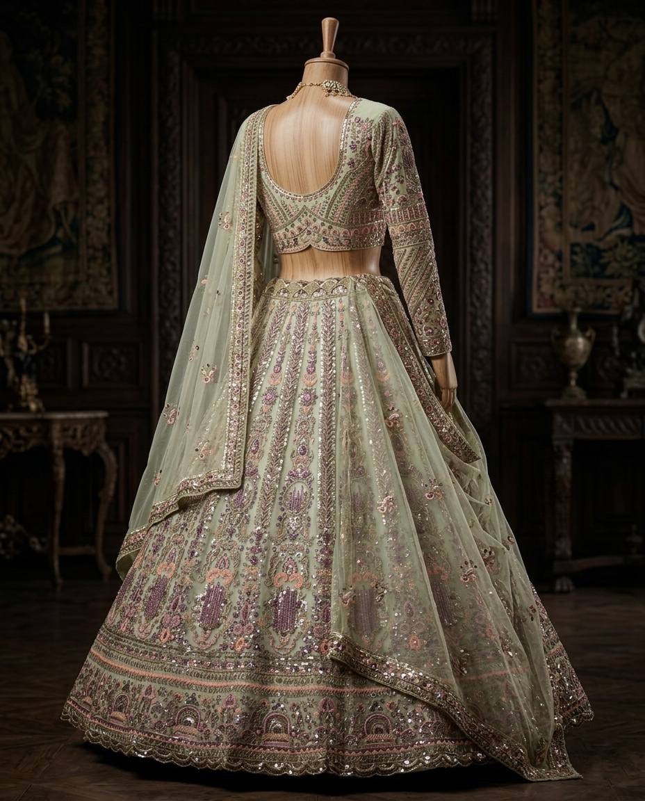 Light Designer Sequins EmbroideredLehenga Choli