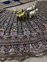 Elegant Blue Color Sequins EmbroideredLehenga Choli