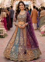 Stunning Multi Color Coding Sequins Work Lehenga Choli