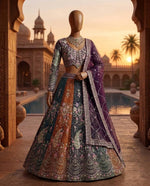 Stunning Multi Color Coding Sequins Work Lehenga Choli