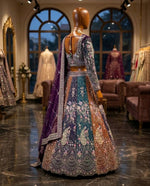Stunning Multi Color Coding Sequins Work Lehenga Choli