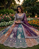 Stunning Multi Color Coding Sequins Work Lehenga Choli