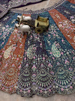 Stunning Multi Color Coding Sequins Work Lehenga Choli
