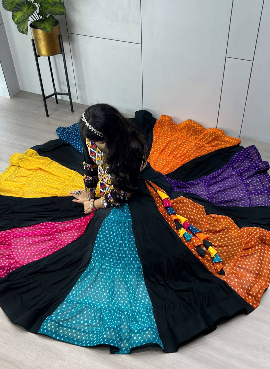 Vibrant Rainbow Navratri Lehenga Choli