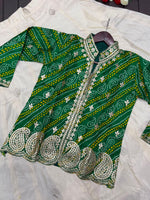 Stunning Green & White Embroidered Lehenga with Designer Jacket