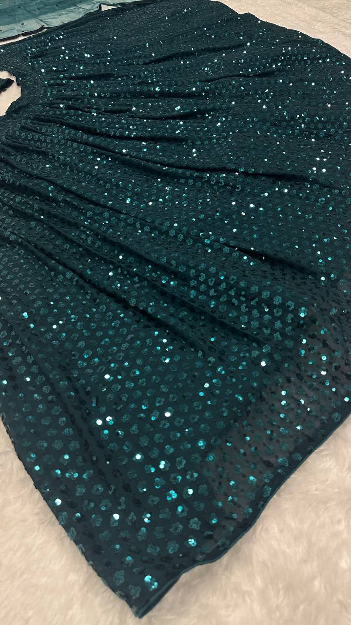 Stunning Green Color Designer Lehenga Choli