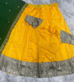 Beautiful Yellow Color Kanjivaram Designer Lehenga Choli