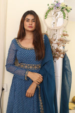 Blue Party Wear Gown Designs Online for Girls - Joshindia