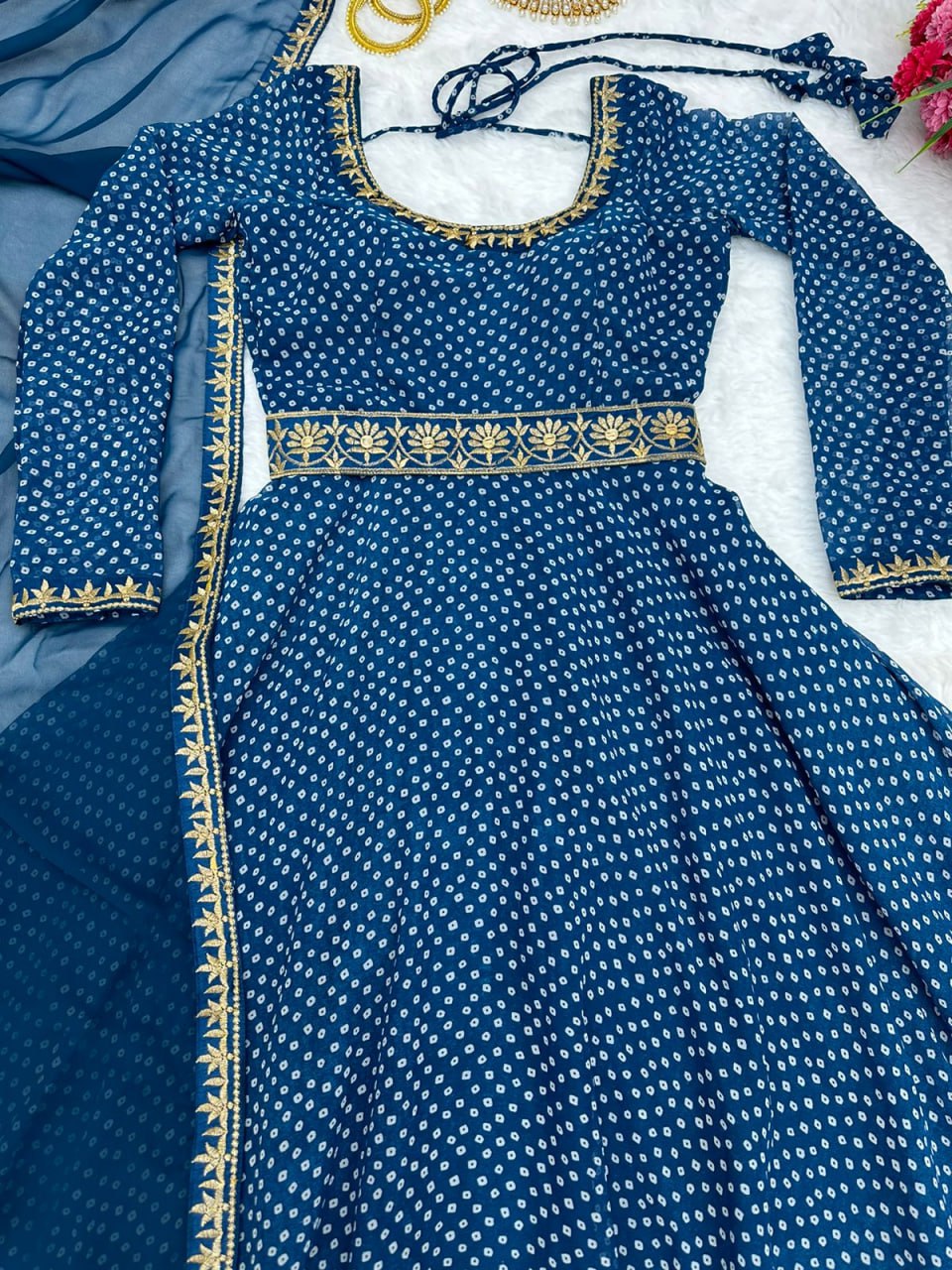 Blue Party Wear Gown Designs Online for Girls - Joshindia