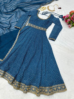 Blue Party Wear Gown Designs Online for Girls - Joshindia