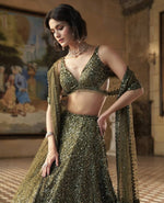 Mehendi Color Designer Lehenga Choli Buy Now