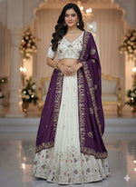 Designer Chinon Lehenga Choli with Embroidery