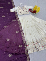 Designer Chinon Lehenga Choli with Embroidery