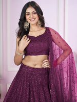 Buy Wine Purple Soft Net Designer Festive Lehenga Choli