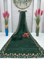 Buy Pure Green Silk Saree Online in India @ best price - Joshindia