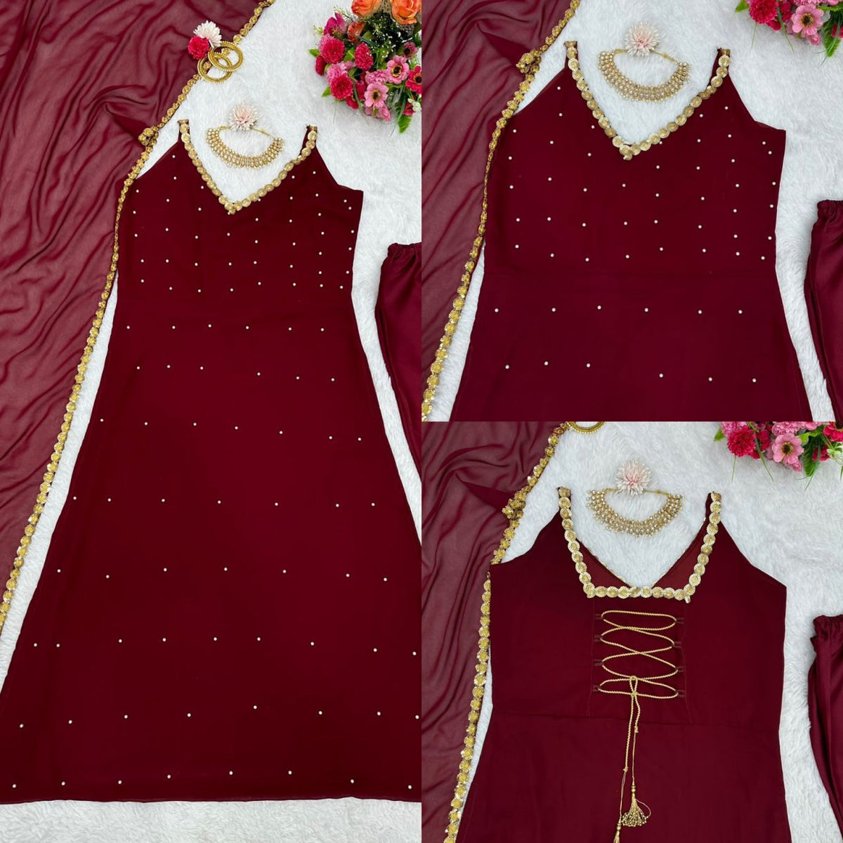 Buy Maroon Kurtas Sets online in India - Joshindia