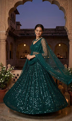 Stunning Green Color Designer Lehenga Choli