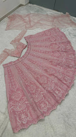 Elegant baby pink Color embroidery lehenga choli