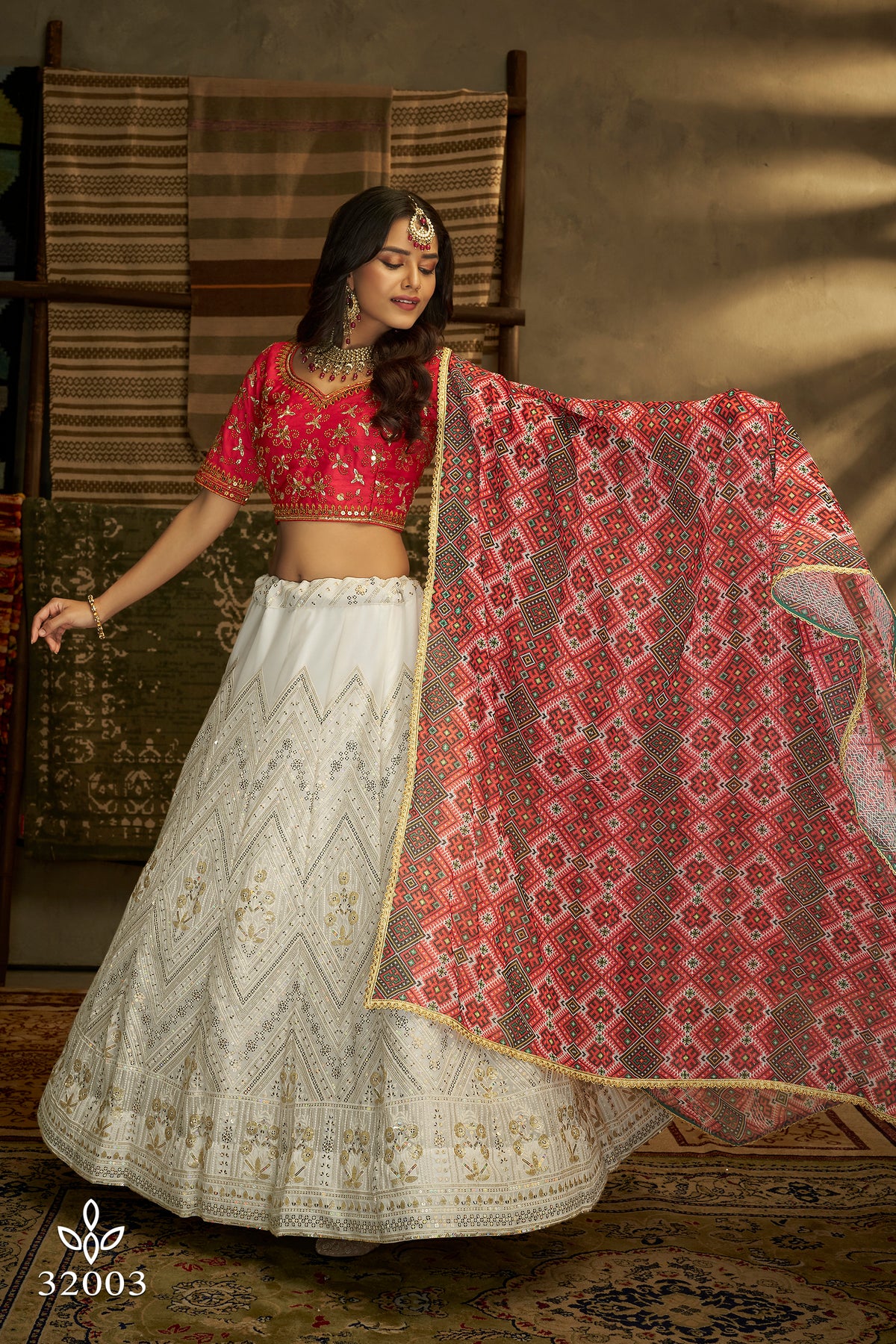 Amazing White Color Lehenga Choli For Party Look - Joshindia