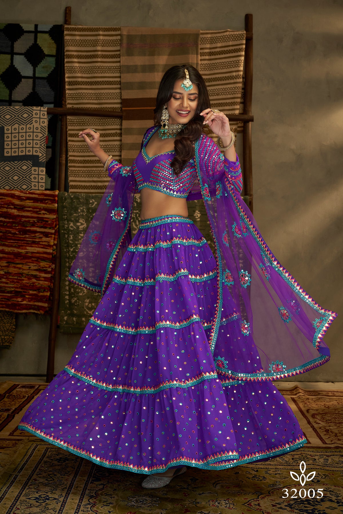 Latest Designer Purple Color Lehenga Choli For Party Look - Joshindia