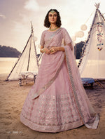 Trending baby pink color designer mirror work lehenga choli buy now - Joshindia