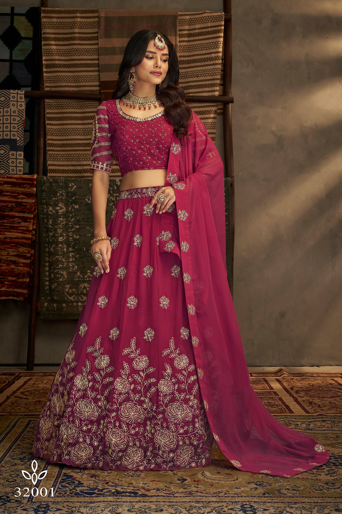 Amazing Pink Color Lehenga Choli For Party Look - Joshindia