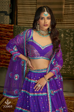Latest Designer Purple Color Lehenga Choli For Party Look - Joshindia